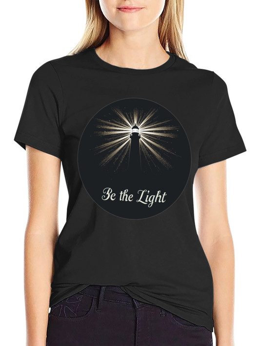 Be the Light Lighthouse Graphic Tee - Classic Black