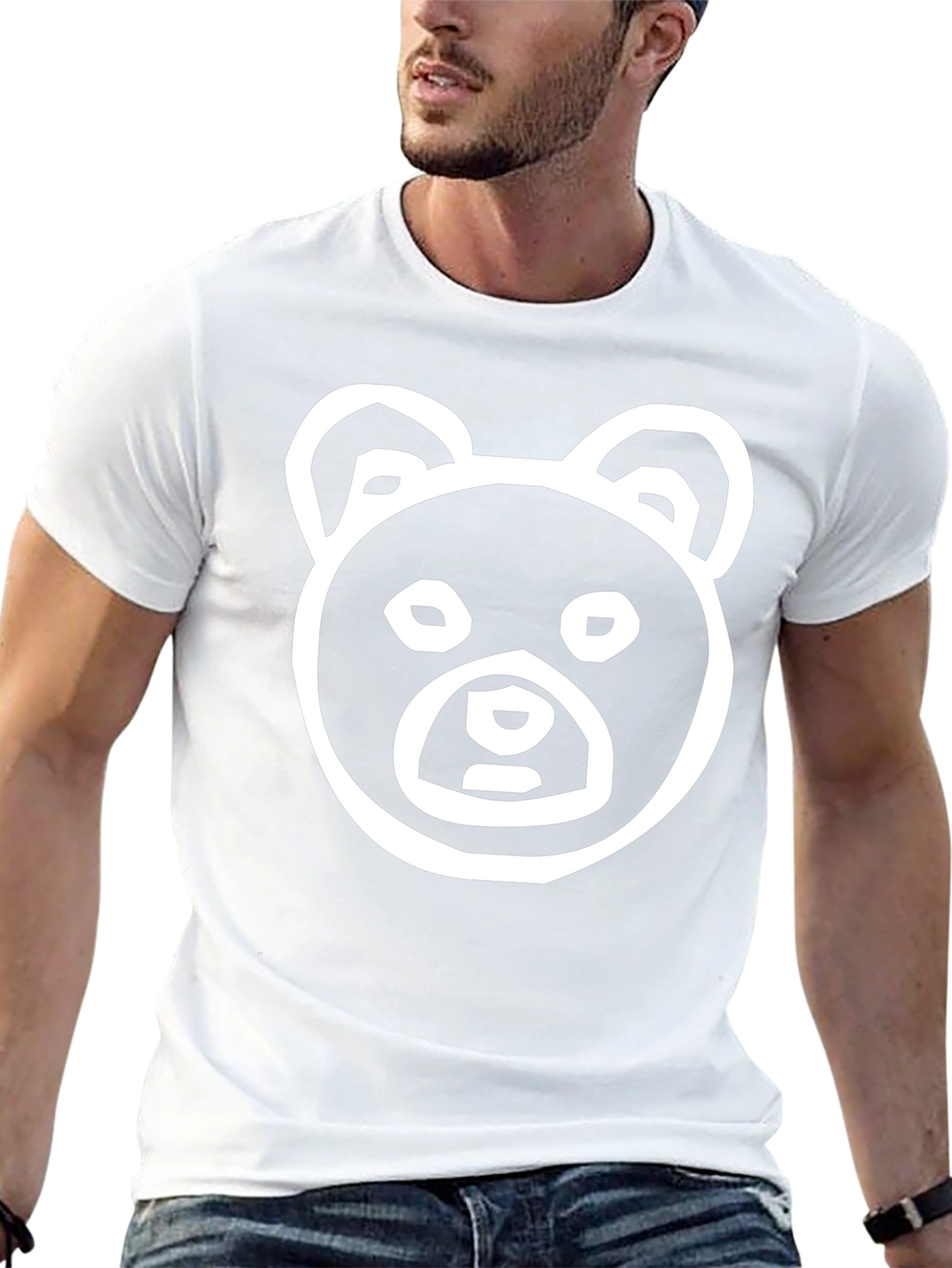 Bear Graphic Black Tee Shirt