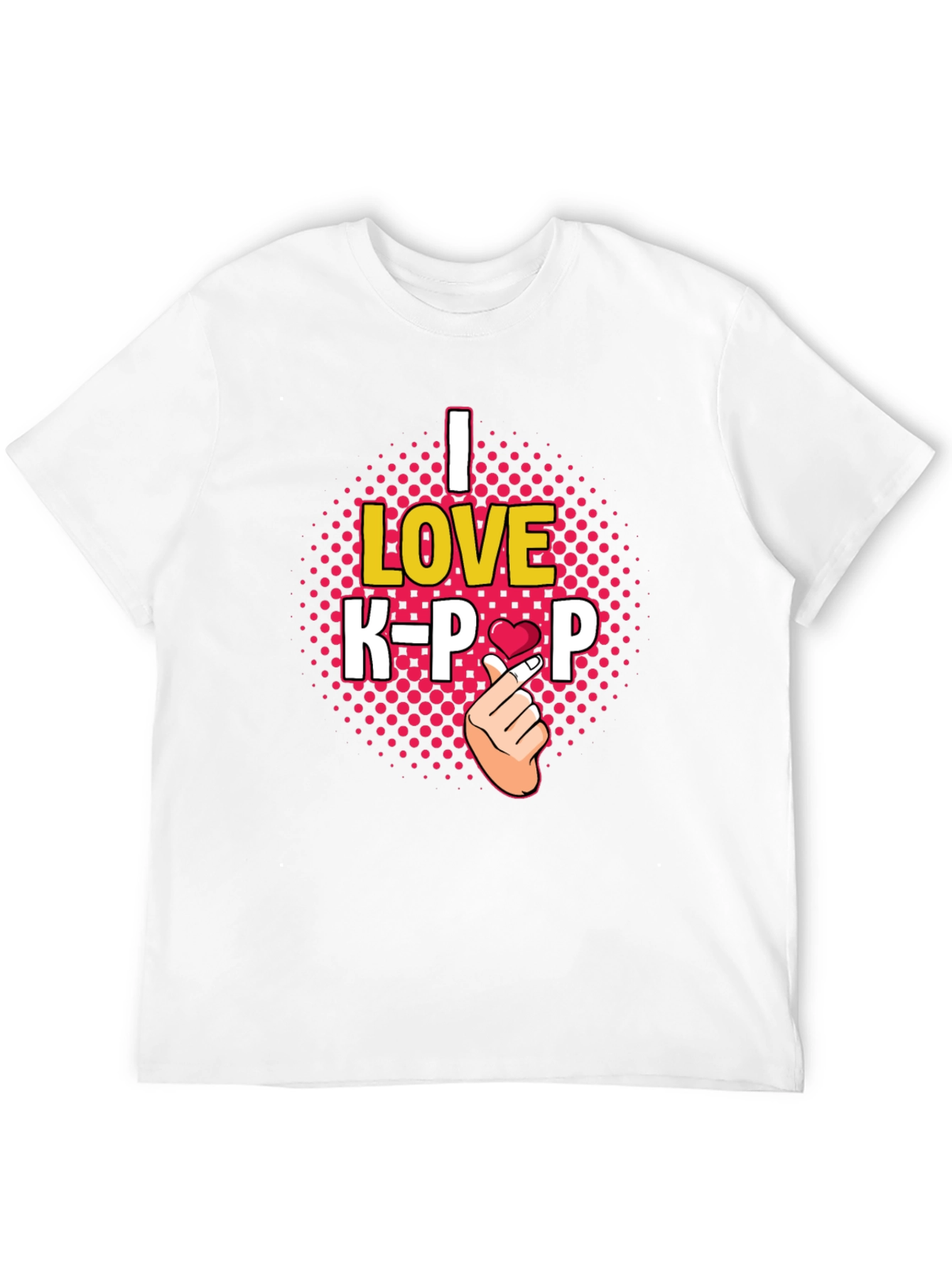 I Love K-Pop T-Shirt - Heart Finger Sign