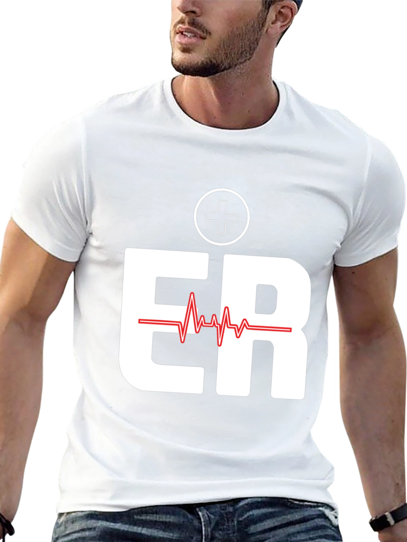ER Emergency Room Heartbeat Graphic T-Shirt