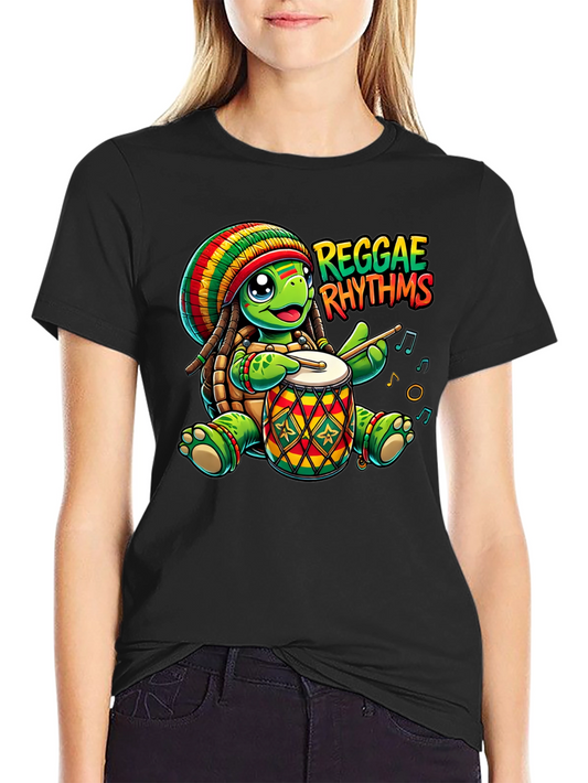 Reggae Rhythms Turtle Drummer T-Shirt
