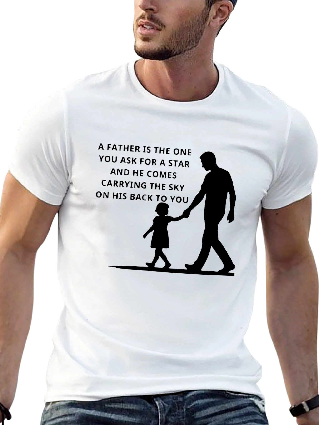 Father & Child Graphic Tee - Carrying the Sky