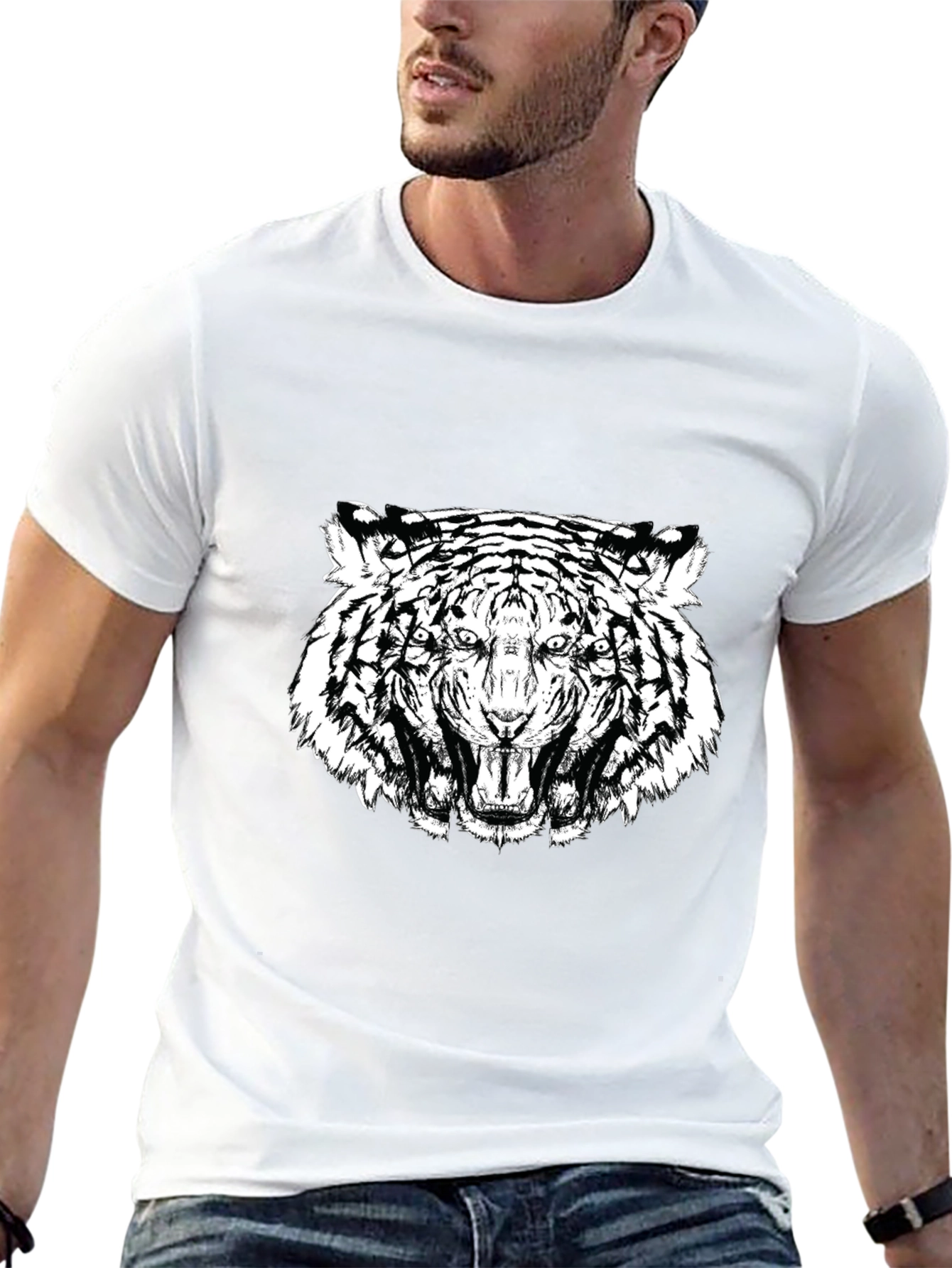 Black Tiger Graphic Tee - Fierce Style