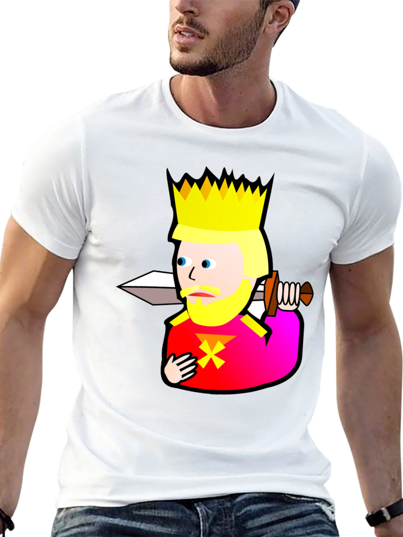 King Graphic Tee - Black Cotton T-Shirt