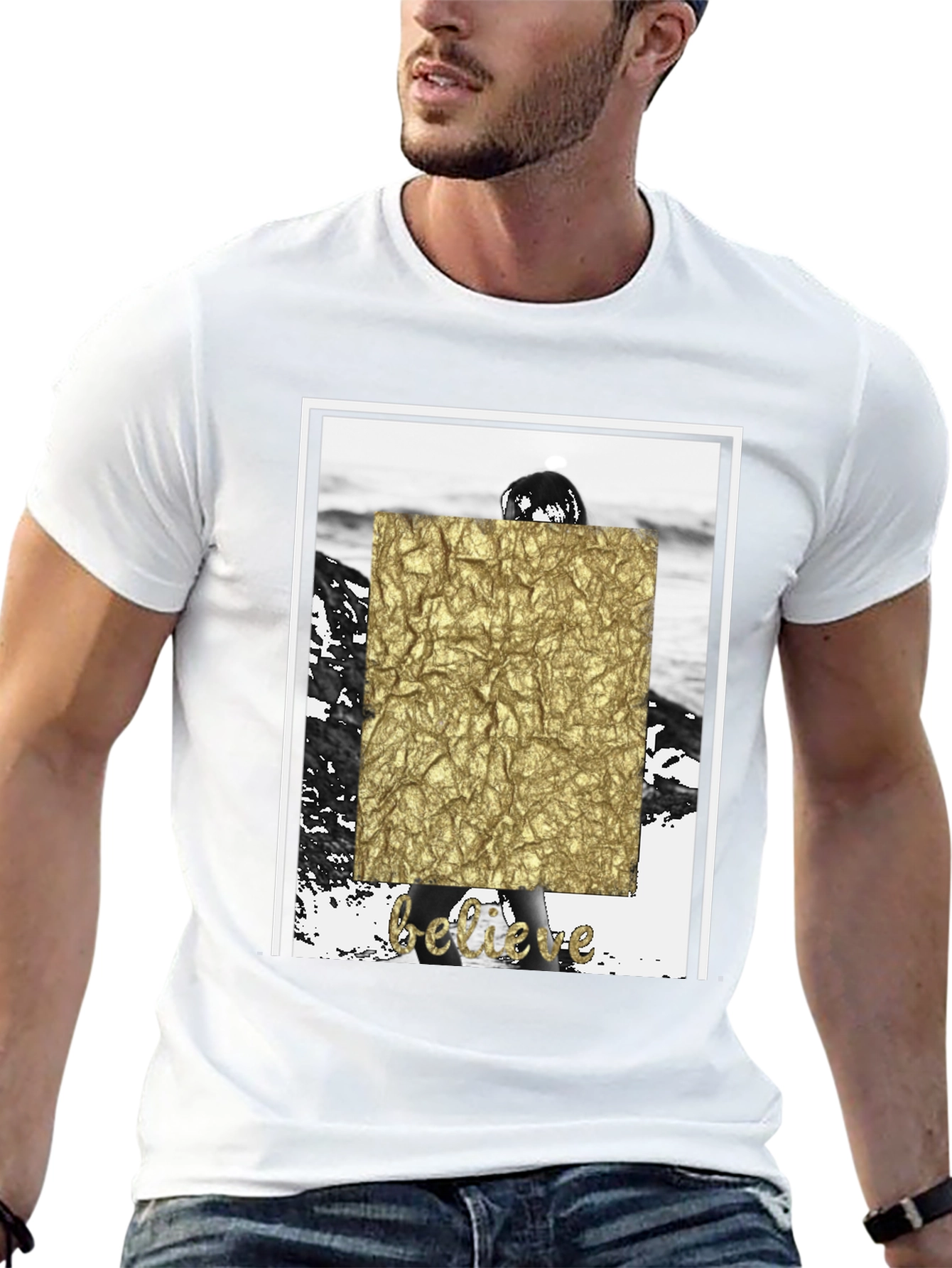 Believe Graphic T-Shirt - Stylish Black Tee