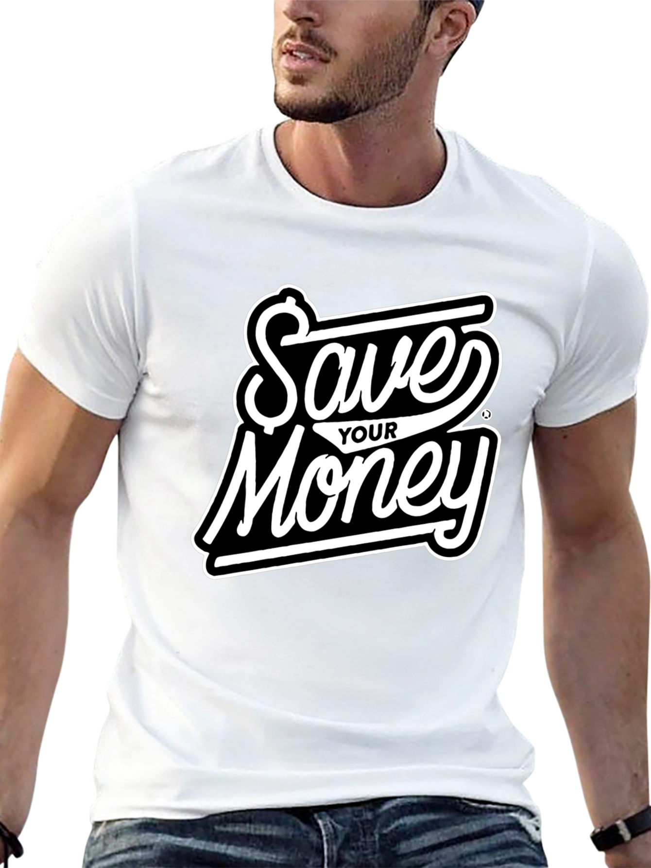 Save Your Money Black T-Shirt - Stylish Graphic Tee