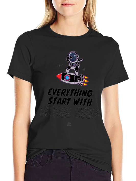Astronaut on Rocket T-Shirt - Small Steps Matter