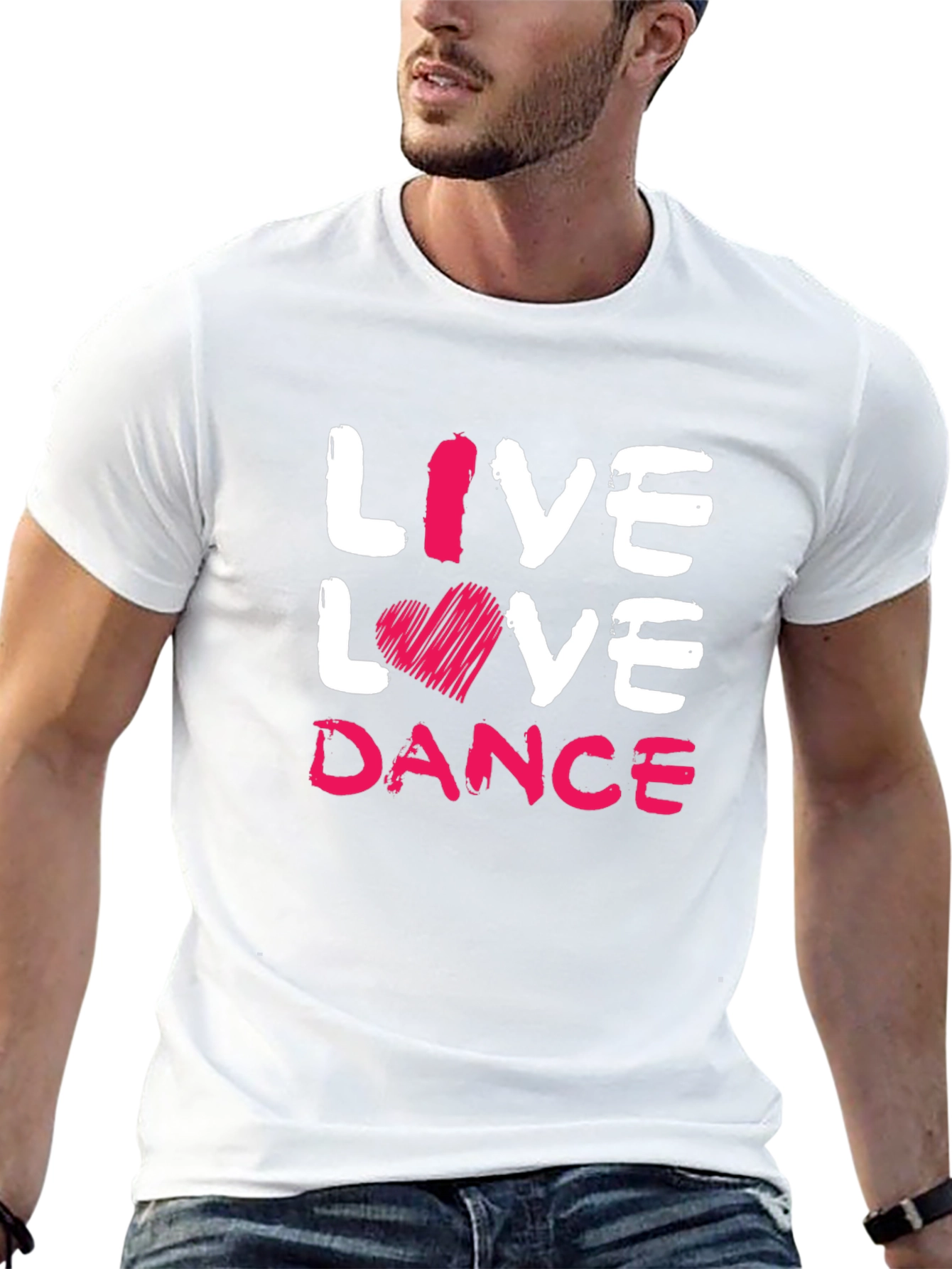 Live Love Dance Graphic Tee - Soft Black Cotton