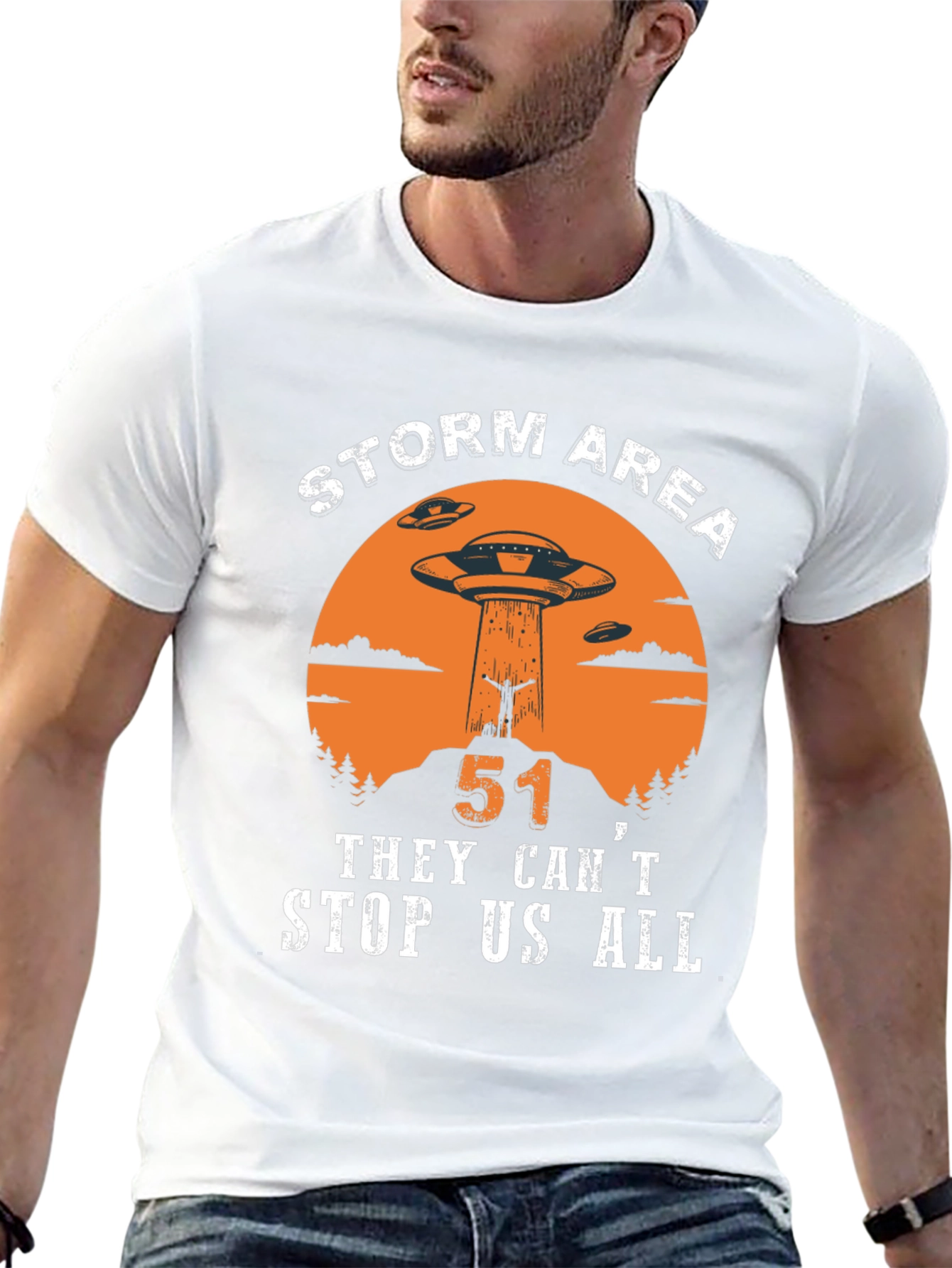 Storm Area 51 UFO Graphic T-Shirt