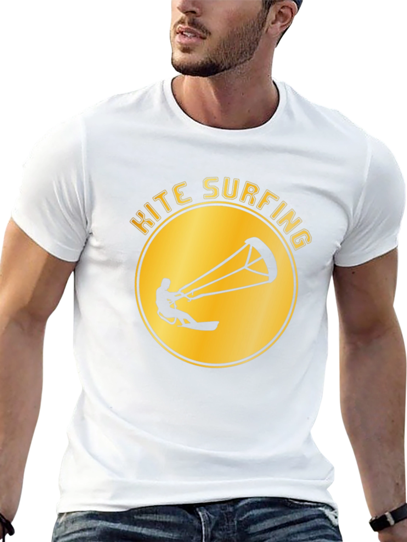 Kite Surfing Graphic Tee - Black