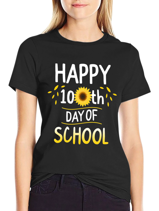 Happy 100th Day of School Sunflower T-Shirt