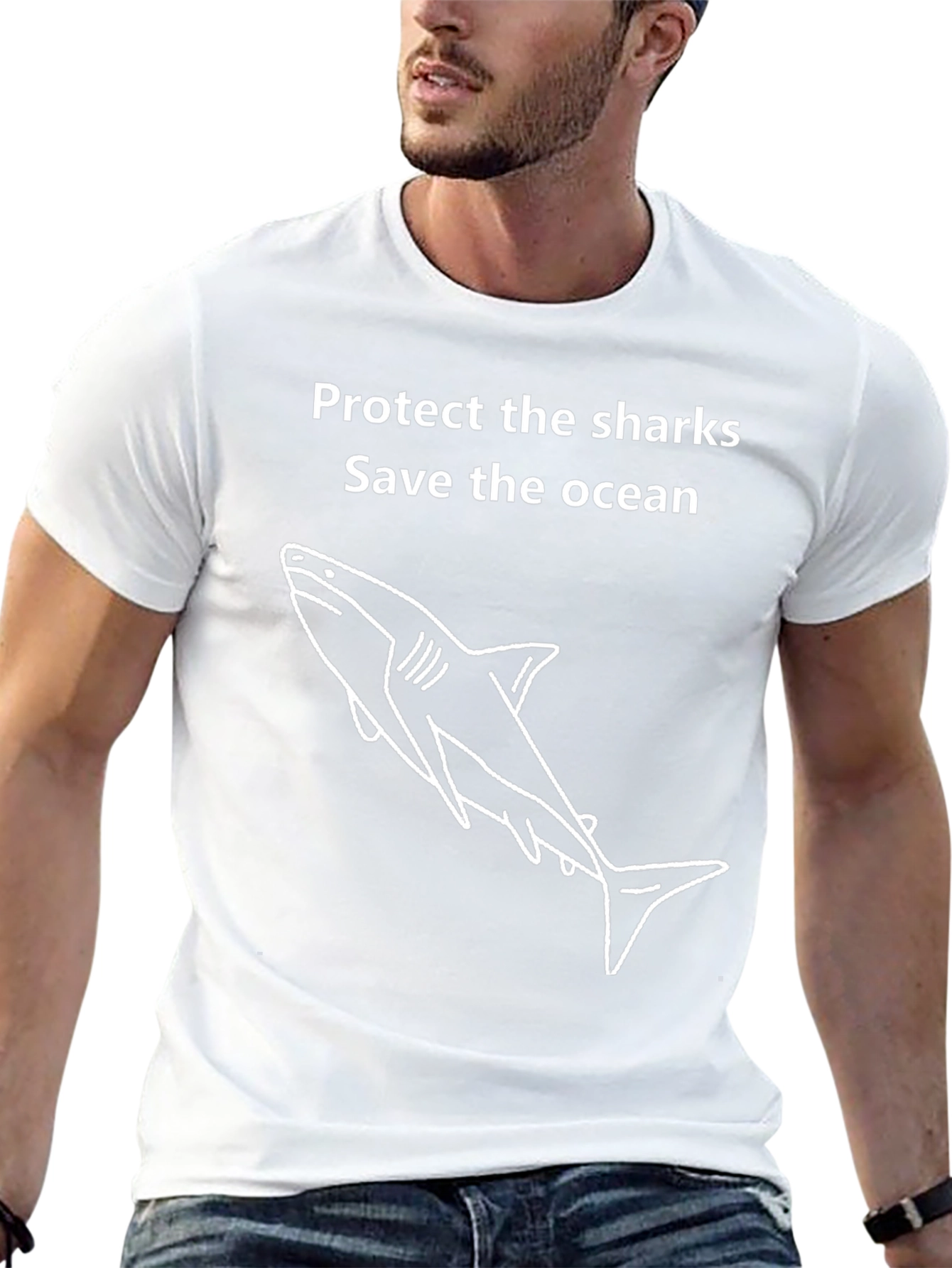 Protect Sharks Save Ocean Graphic T-Shirt