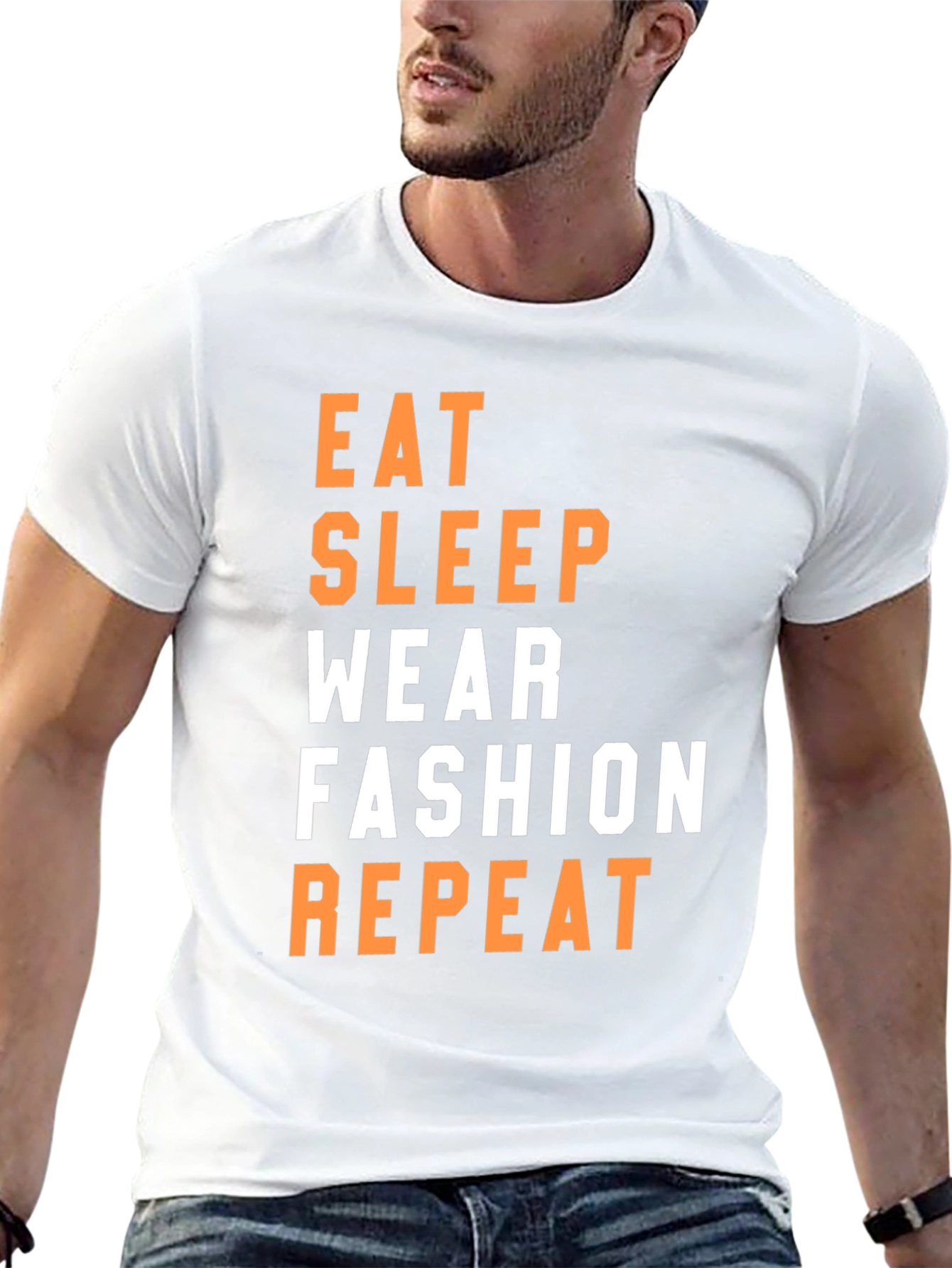 Eat Sleep Wear Fashion Repeat Black T-Shirt
