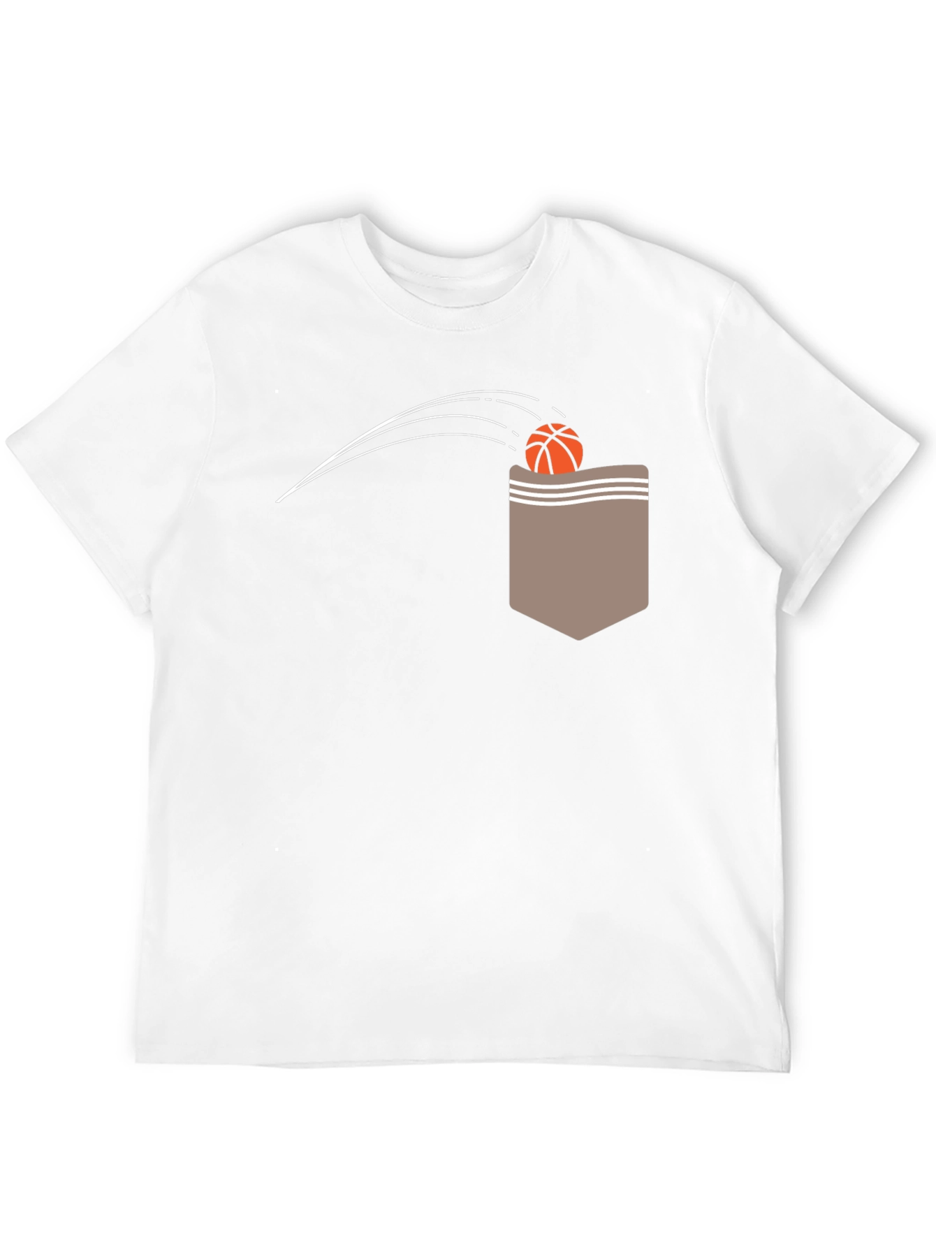 Basketball Pocket Graphic Tee - Cool & Casual
