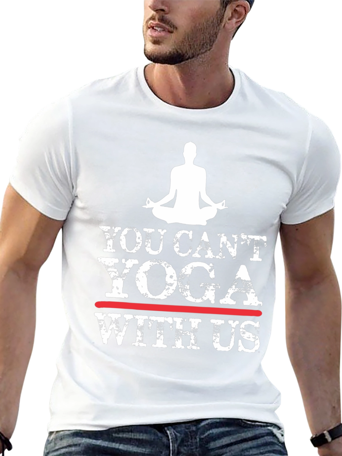 Yoga Graphic T-Shirt - You Cant Yoga With Us
