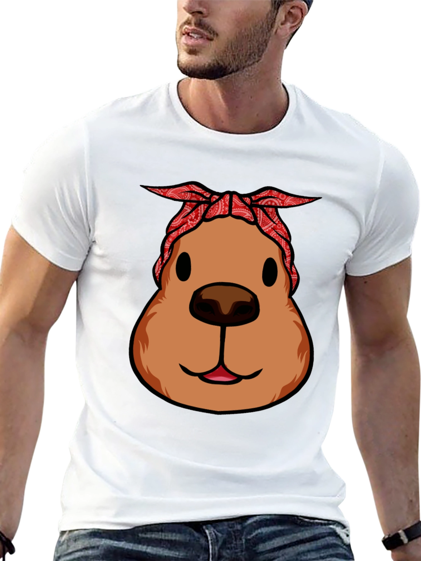Capybara Bandana T-Shirt - Cool & Casual
