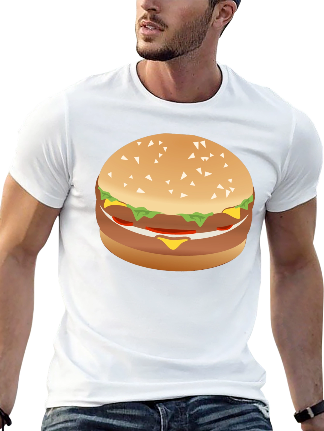 Burger Graphic Black T-Shirt - Foodie Fashion