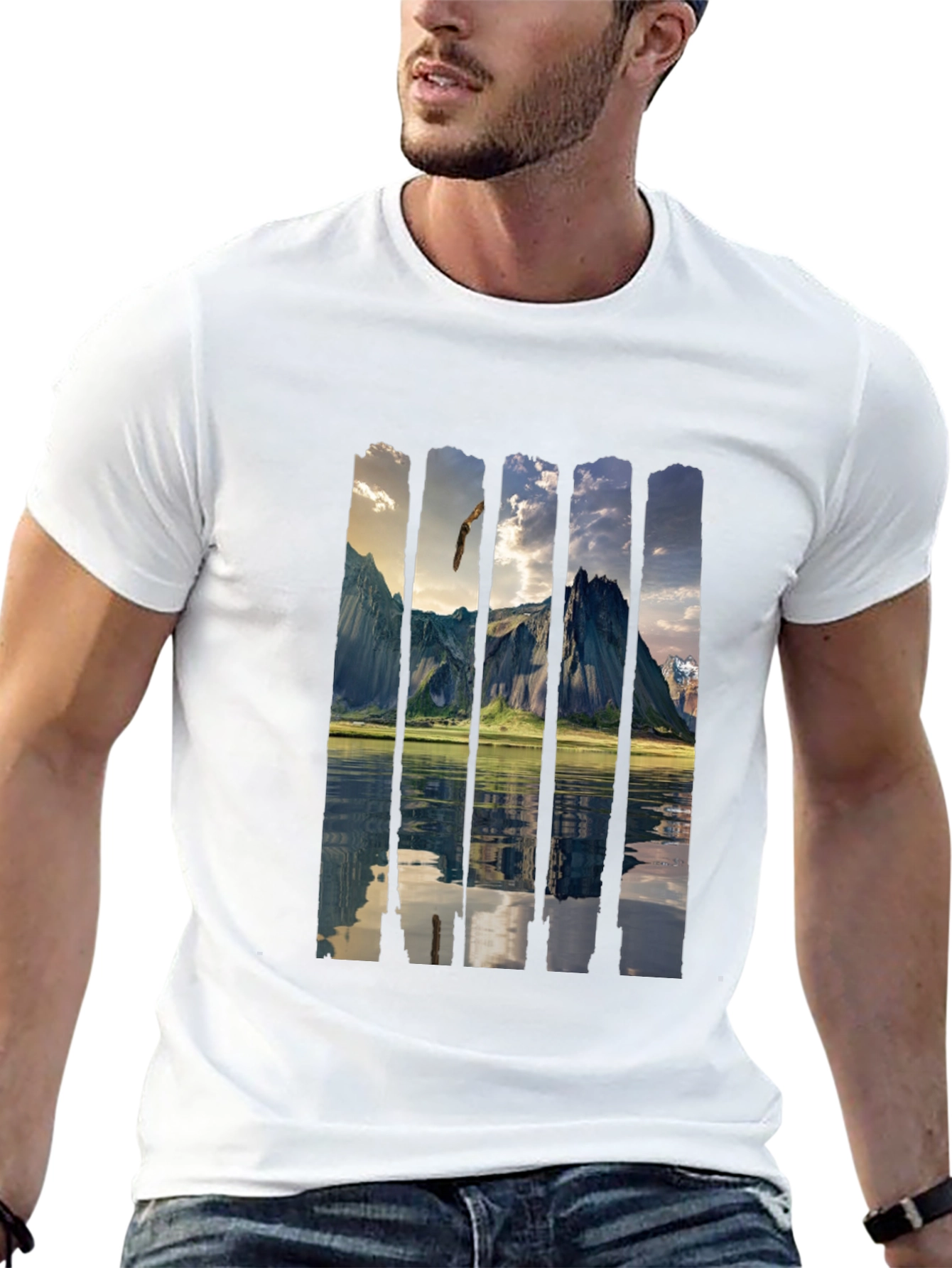 Scenic Mountain Reflection Graphic Tee