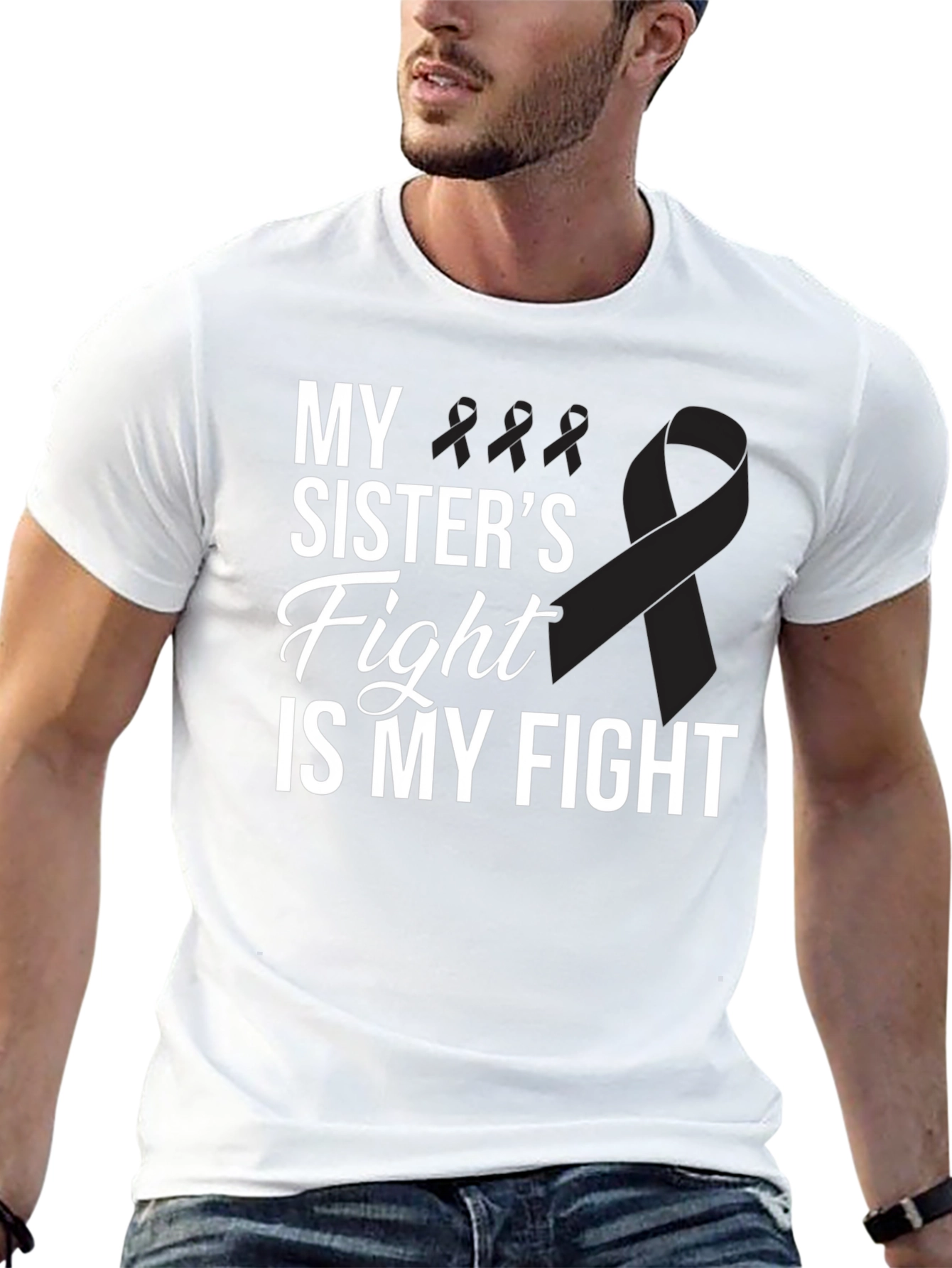 My Sisters Fight T-Shirt - Melanoma Cancer Awareness Tee