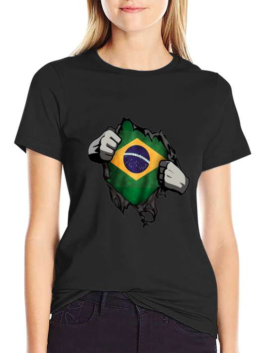 Brazilian Flag Ripped T-Shirt - Patriot Pride