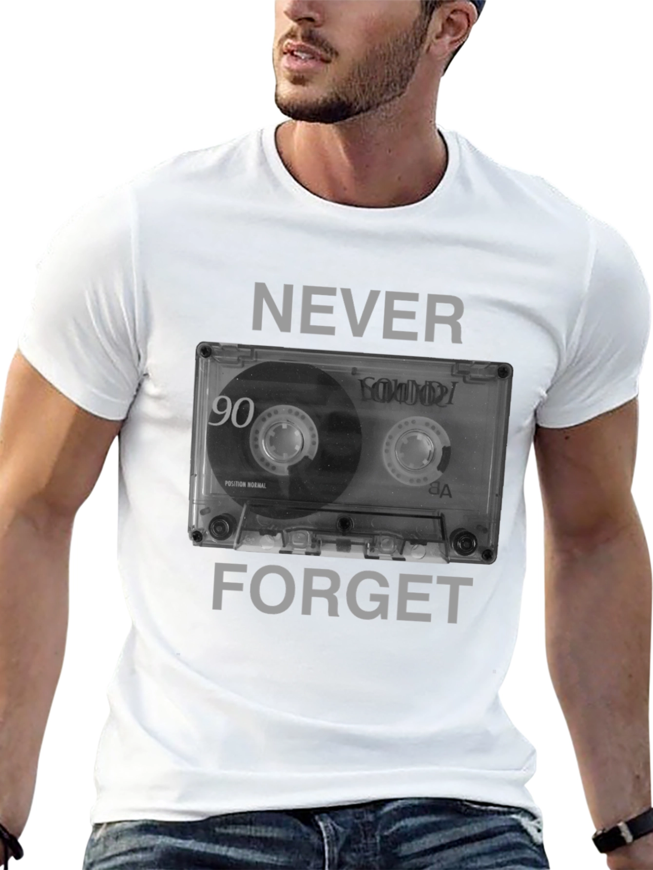Never Forget Cassette Tape Graphic Tee