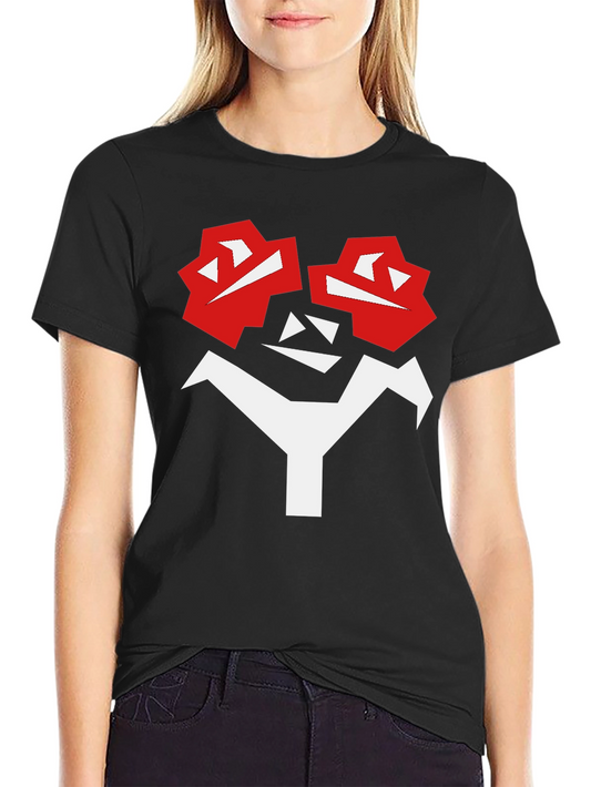 Abstract Face Graphic T-Shirt - Bold Black Tee