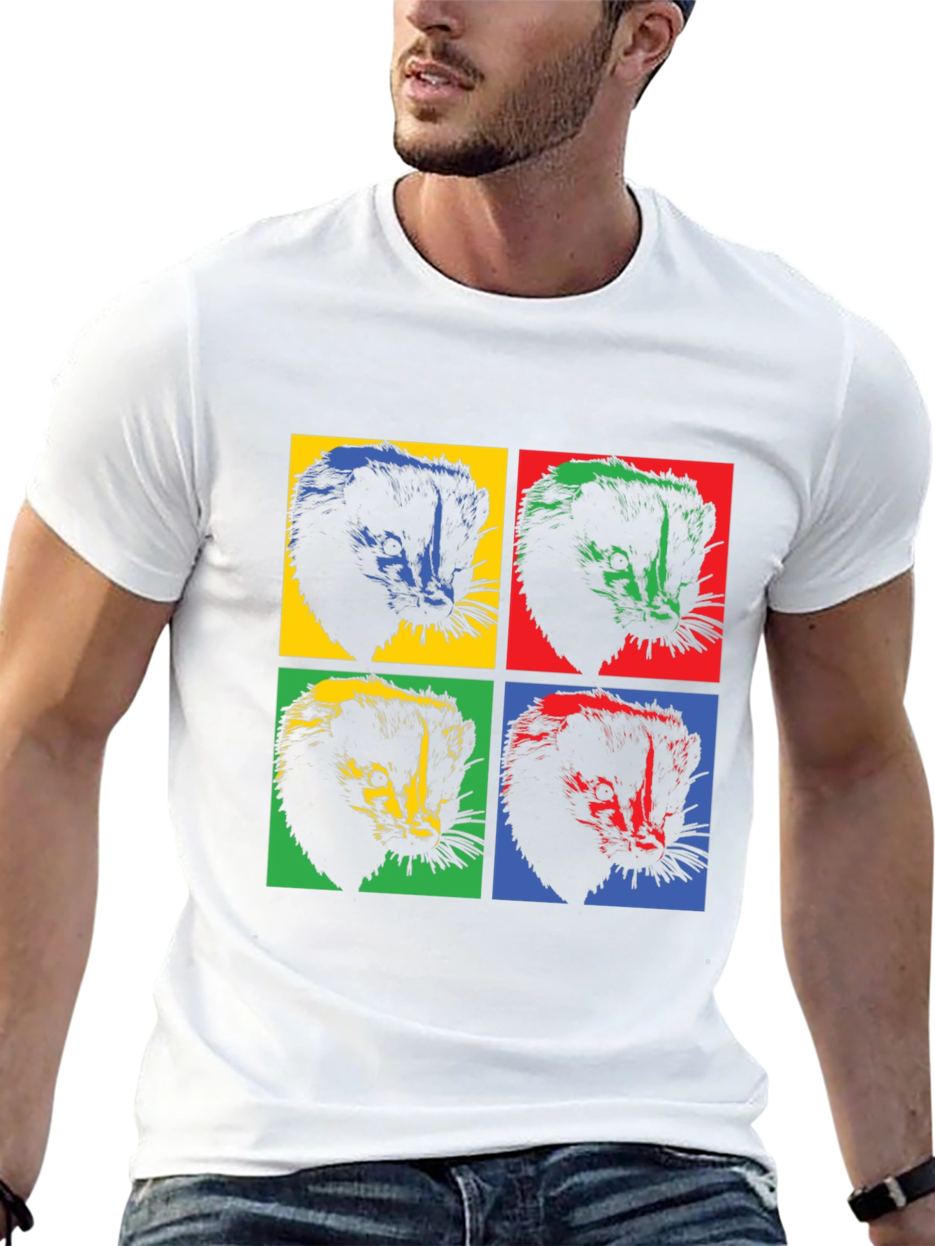 Pop Art Honey Badger T-Shirt - Bold Graphic Tee