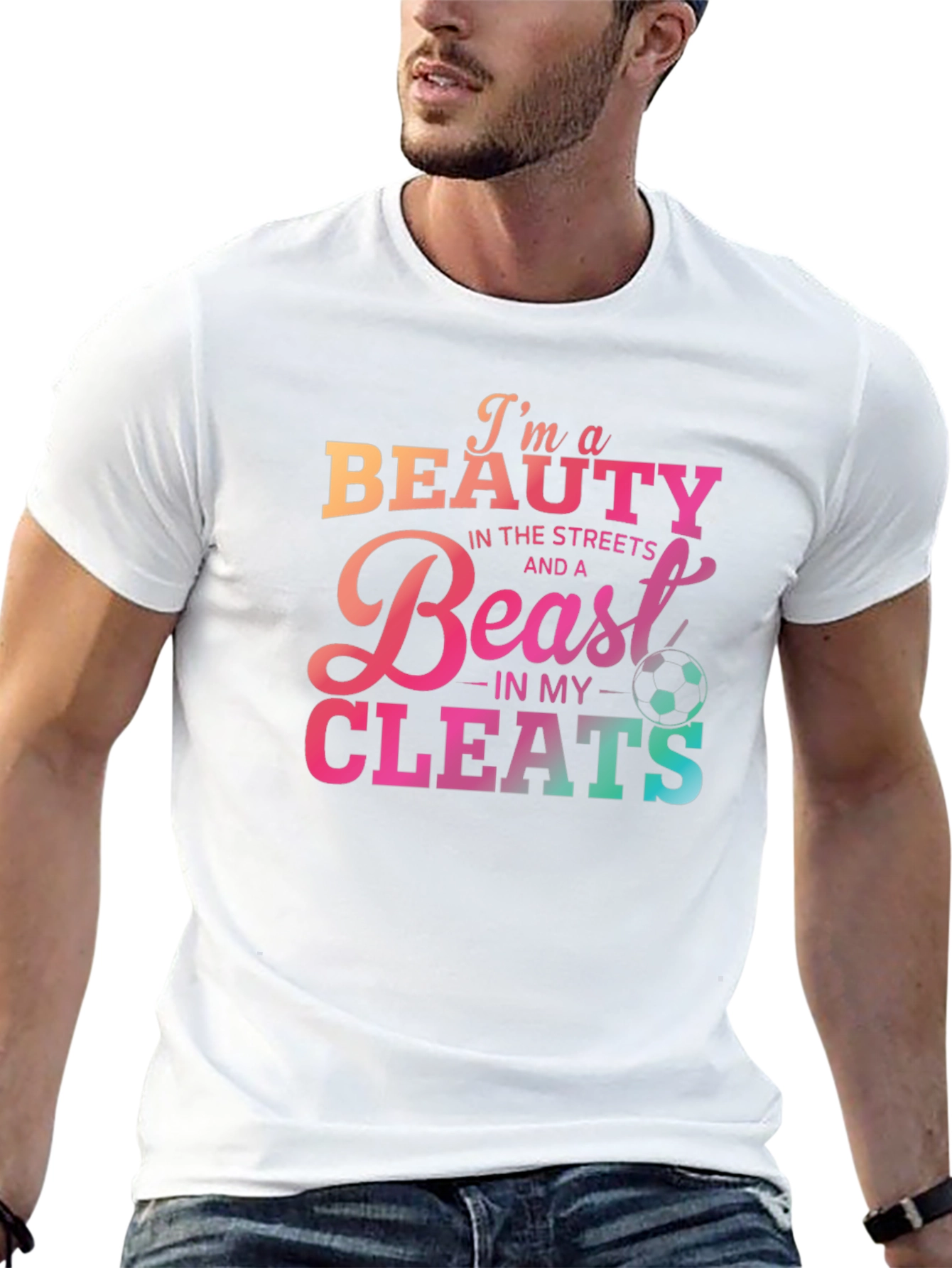 Beauty and Beast Soccer Cleats Graphic Tee