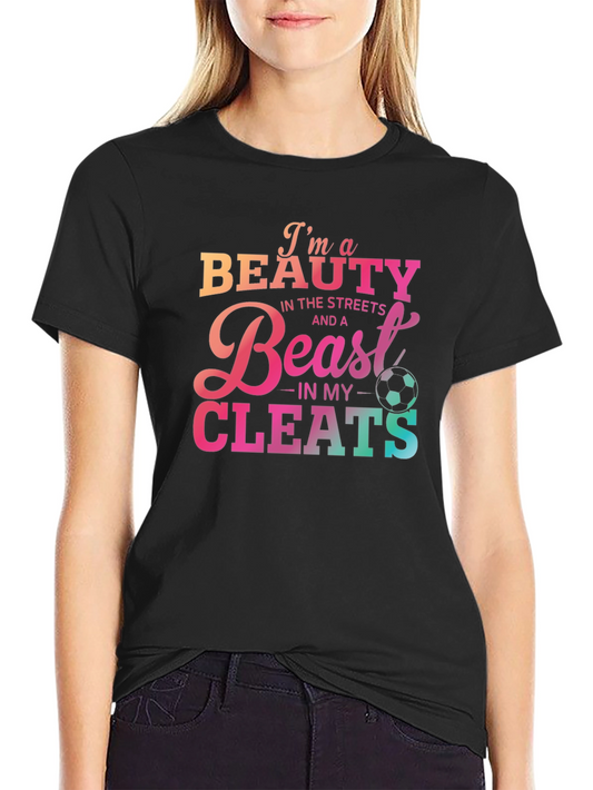 Beauty and Beast Soccer Cleats Graphic Tee