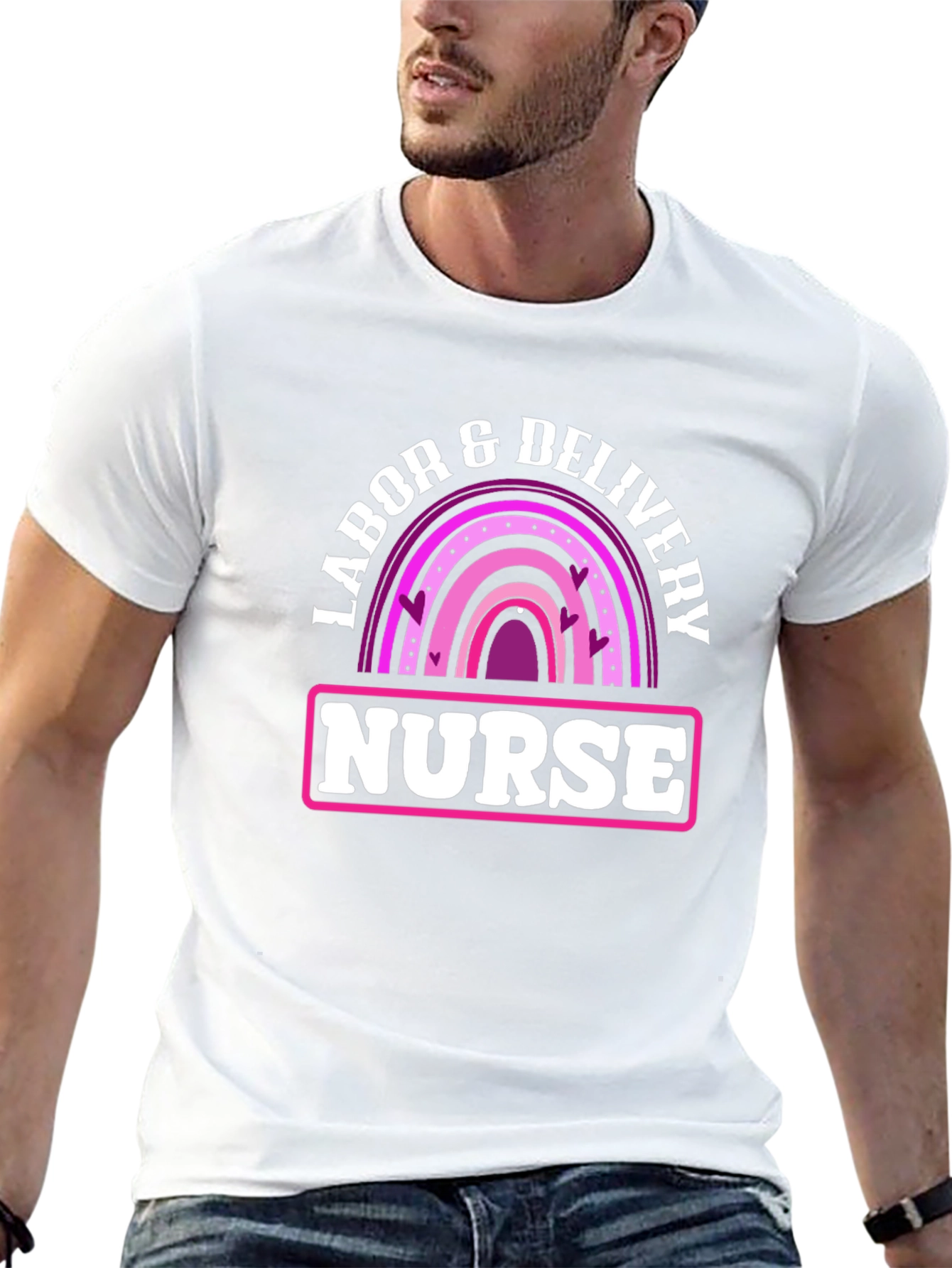 Labor & Delivery Nurse Rainbow Graphic Tee