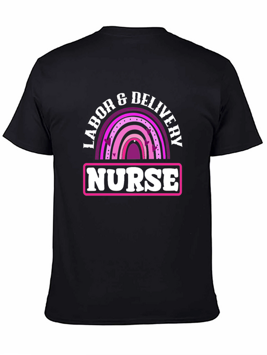 Labor & Delivery Nurse Rainbow Graphic Tee