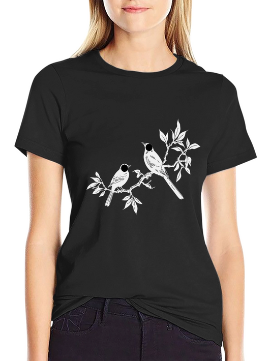 Bird Branch Graphic Tee - Casual Style