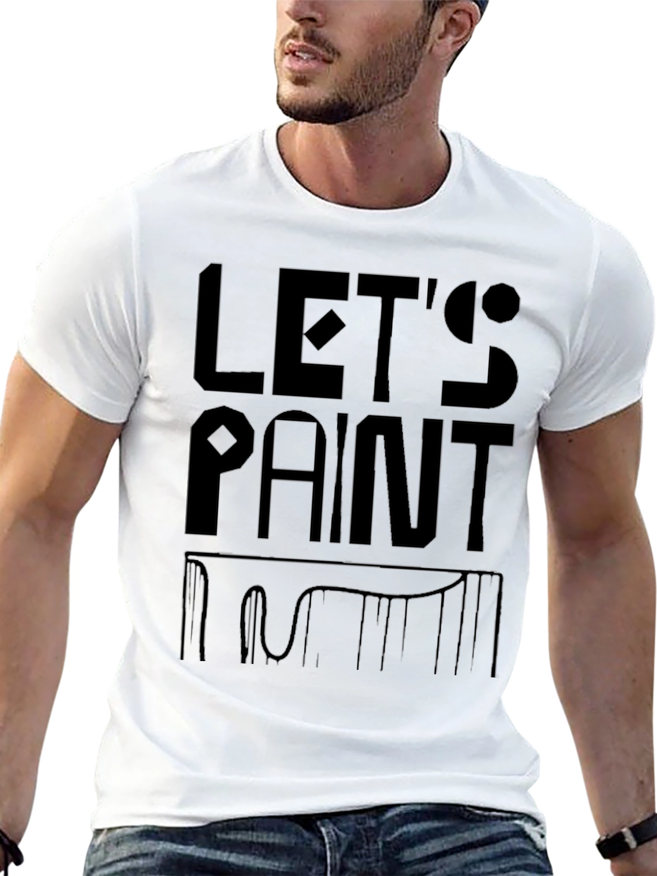Lets Paint Black Graphic T-Shirt