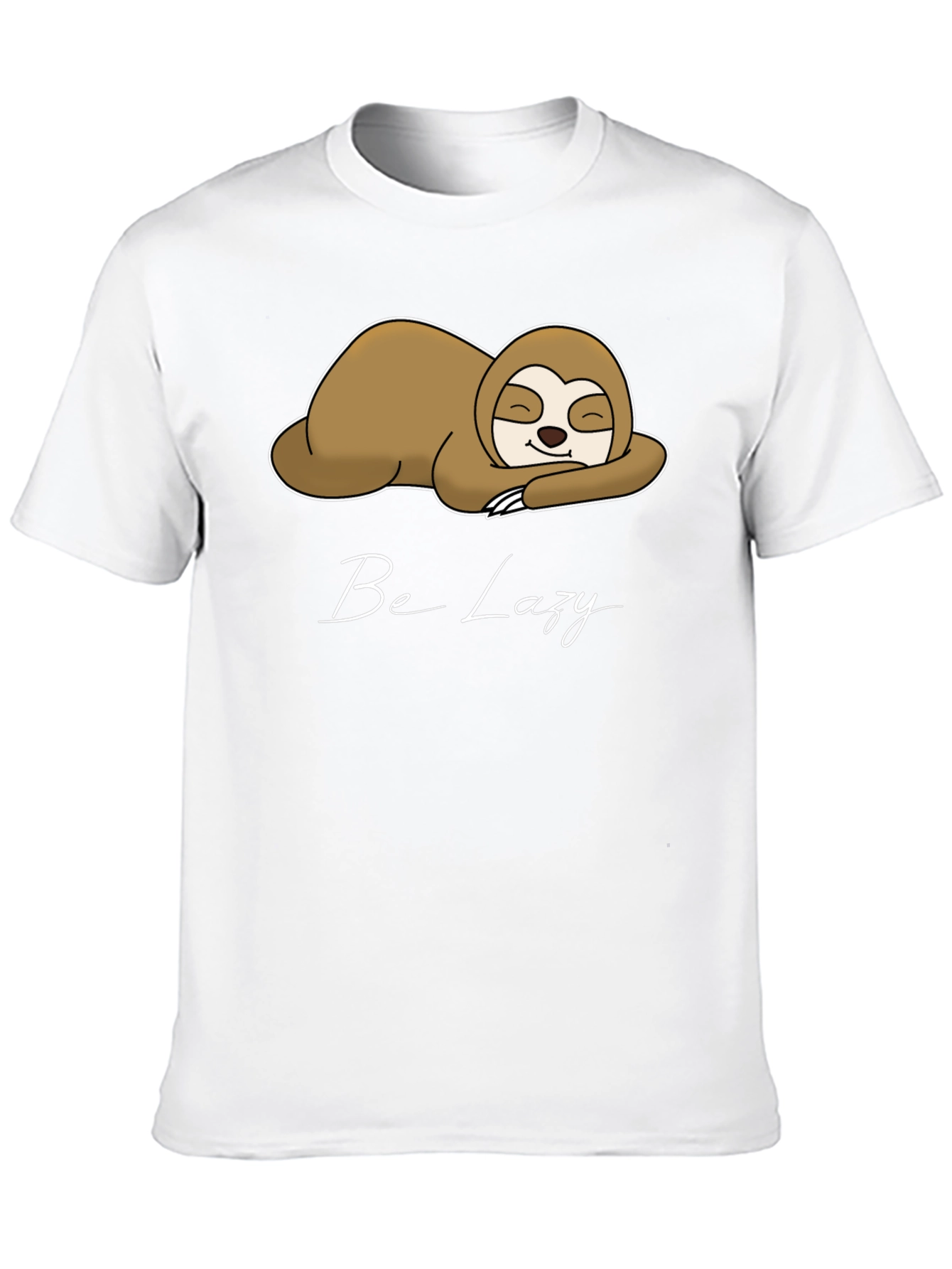 Be Lazy Sloth Graphic Tee - Relaxed Comfort
