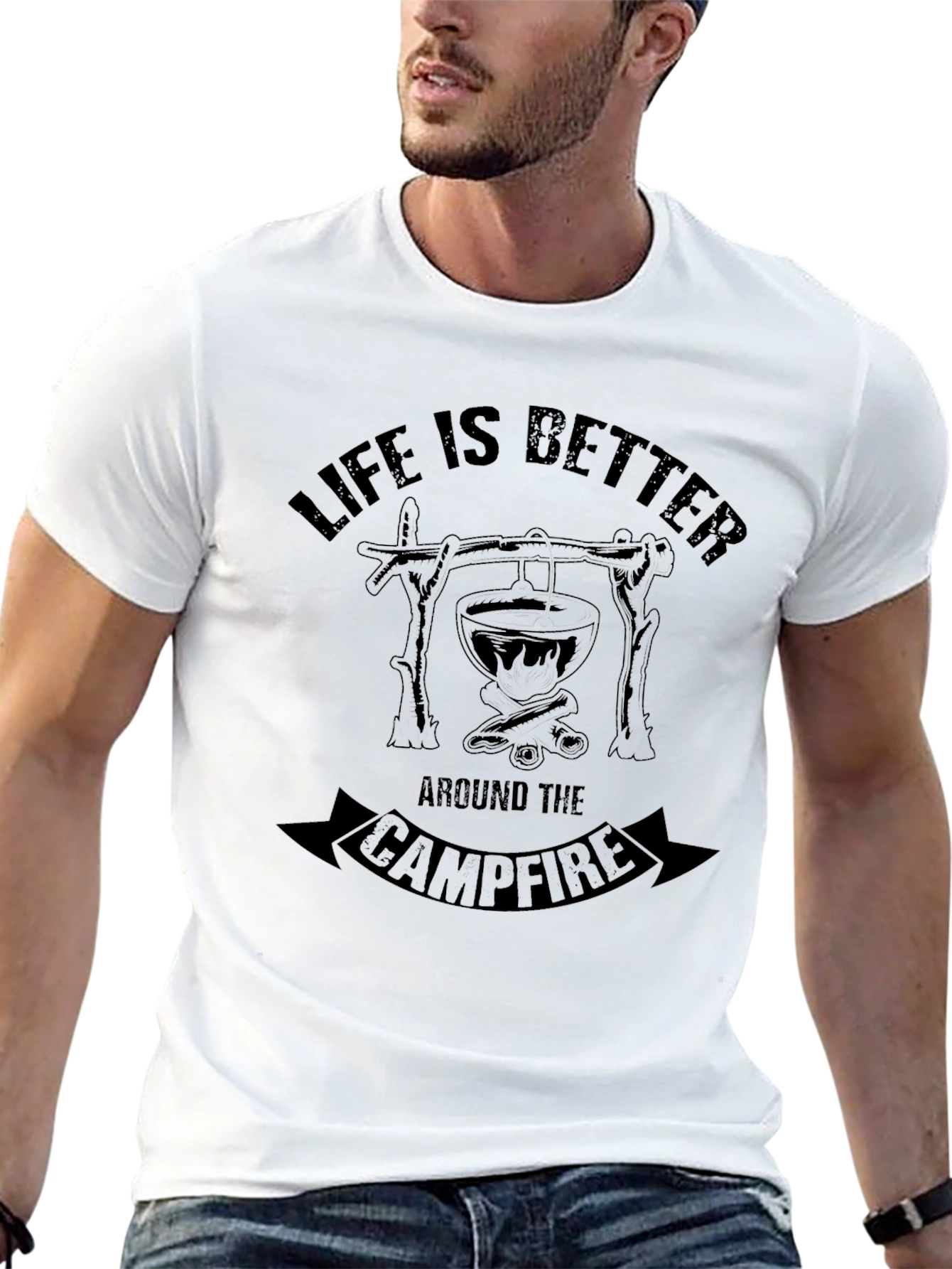 Campfire Life T-Shirt - Black