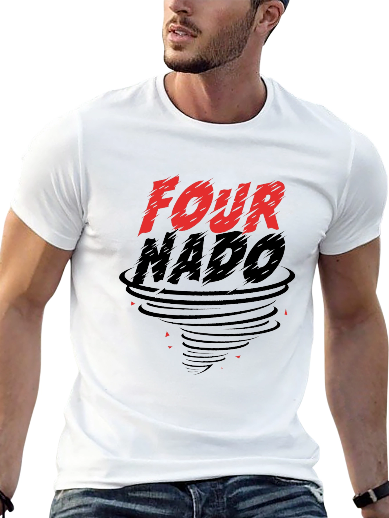 Fournado Graphic Print Black T-Shirt