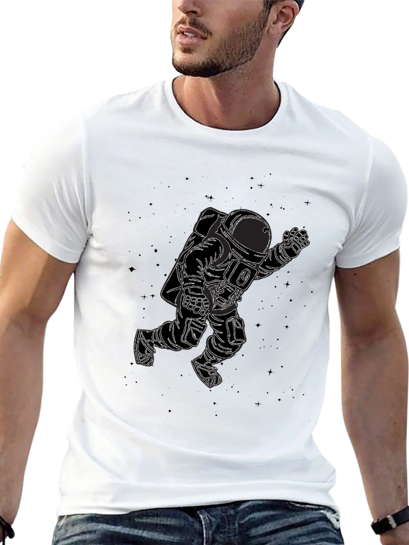 Astronaut Graphic Black T-Shirt