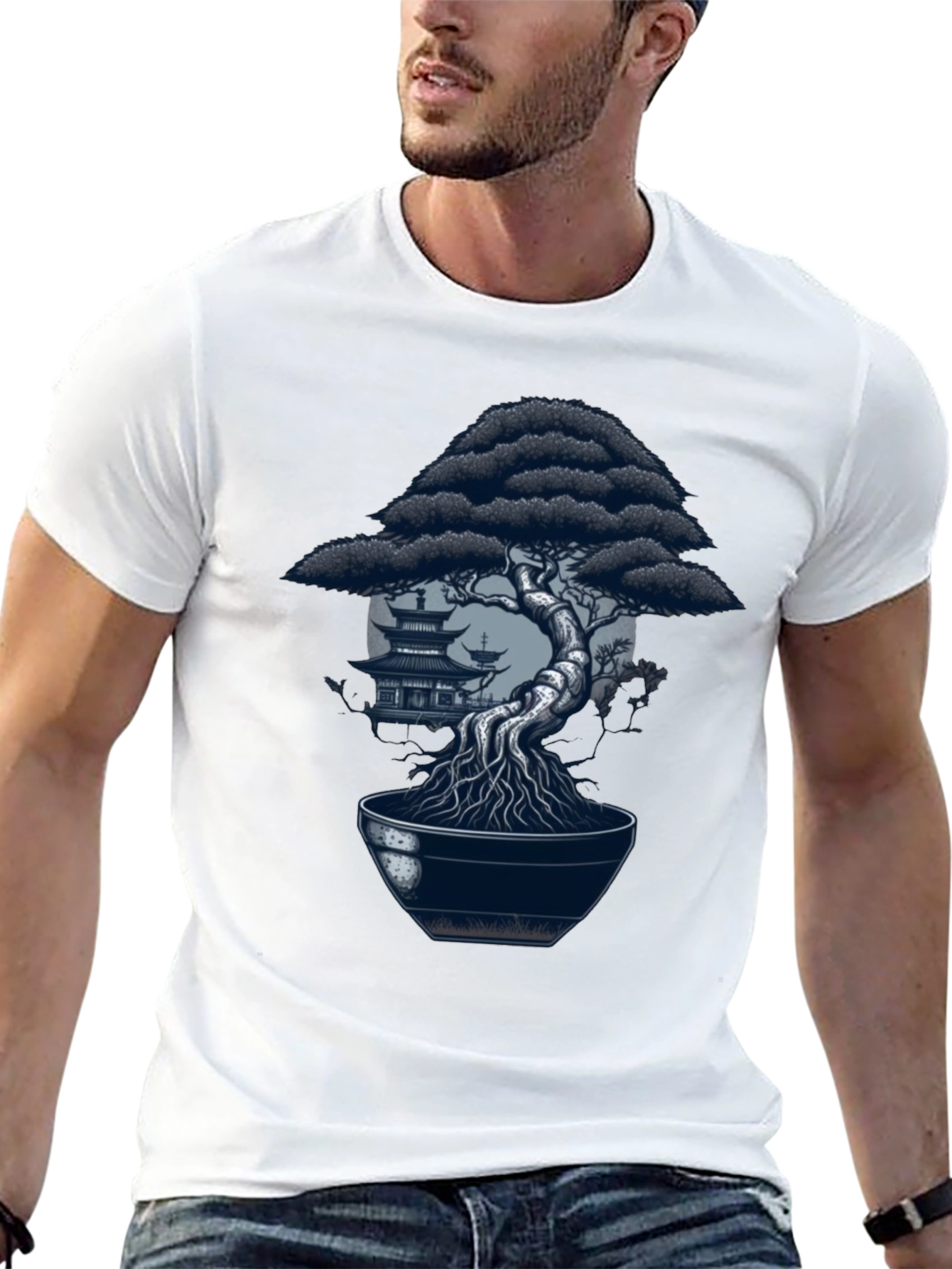 Bonsai Tree Graphic Tee - Zen Style Shirt