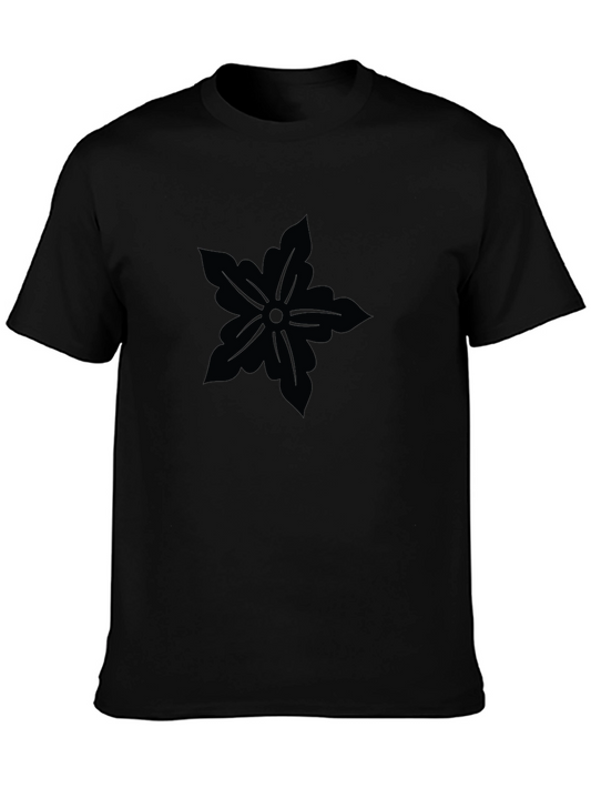 Black Floral Graphic Tee - Stylish Casual Comfort