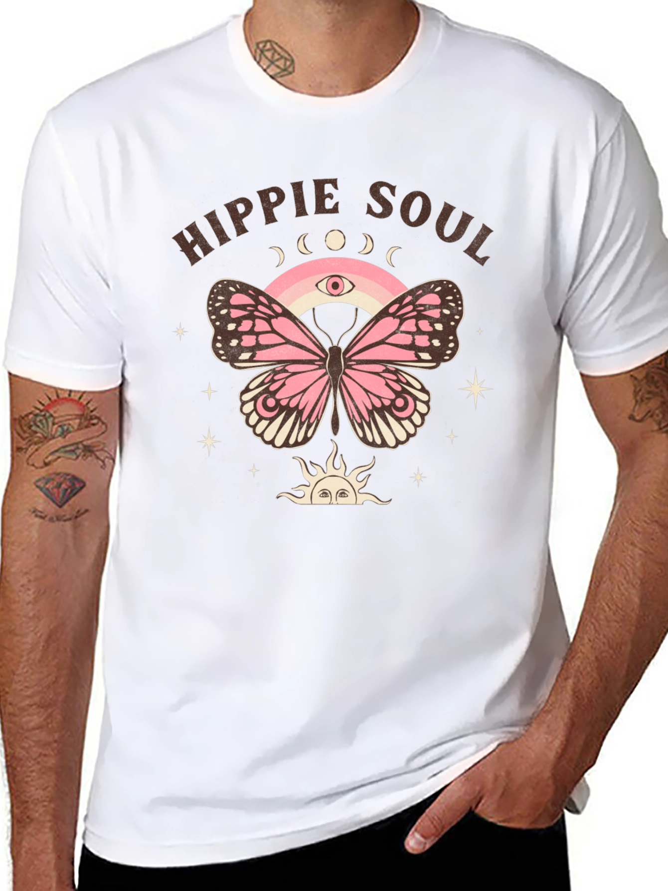 Hippie Soul Butterfly Graphic T-Shirt