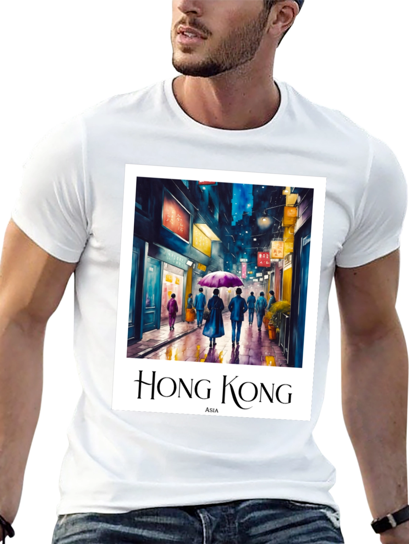 Hong Kong Asia Tee - Cityscape Design