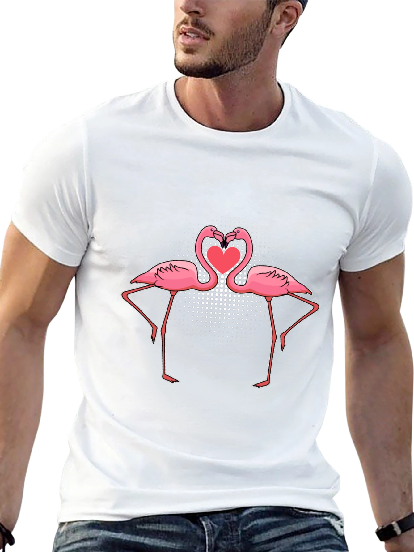 Flamingo Heart T-Shirt - Love Birds Tee