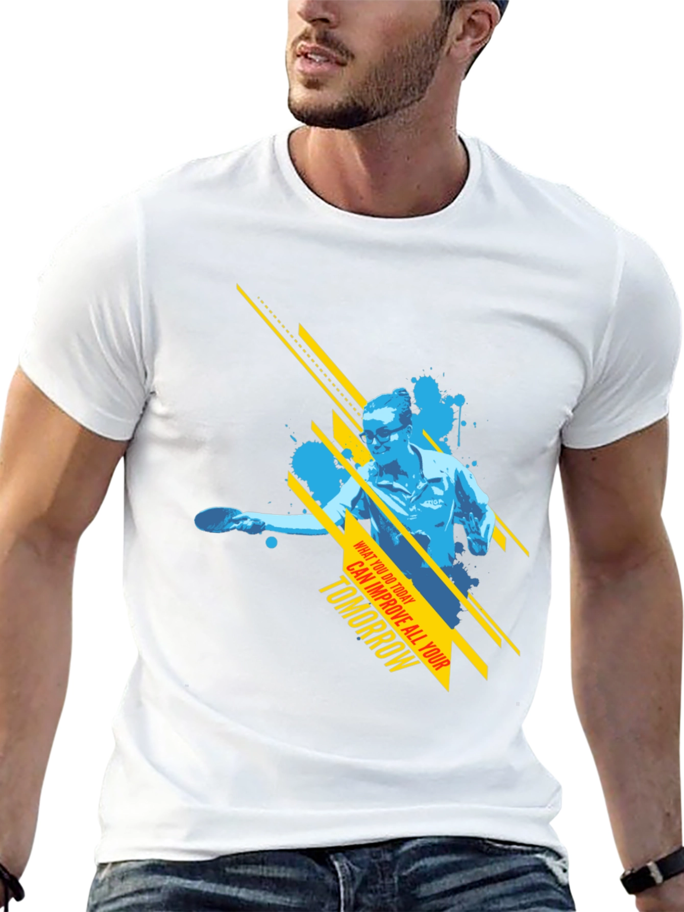 Table Tennis Graphic Tee - Improve Tomorrow T-Shirt