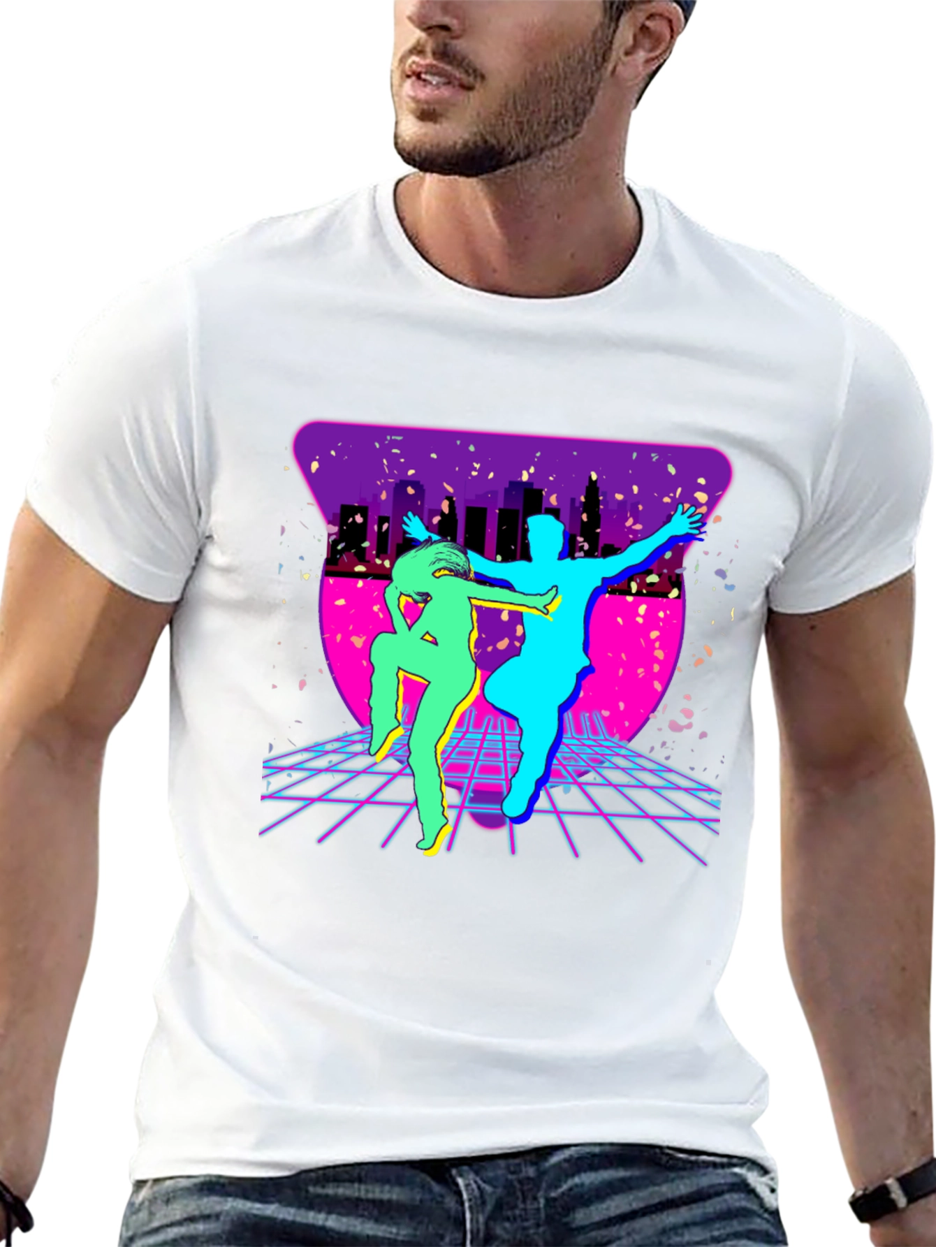 Retro 80s Dance T-Shirt - Synthwave Party Tee