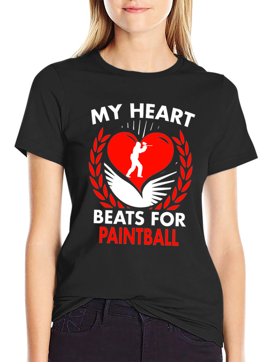 Paintball Heartbeat Graphic T-Shirt