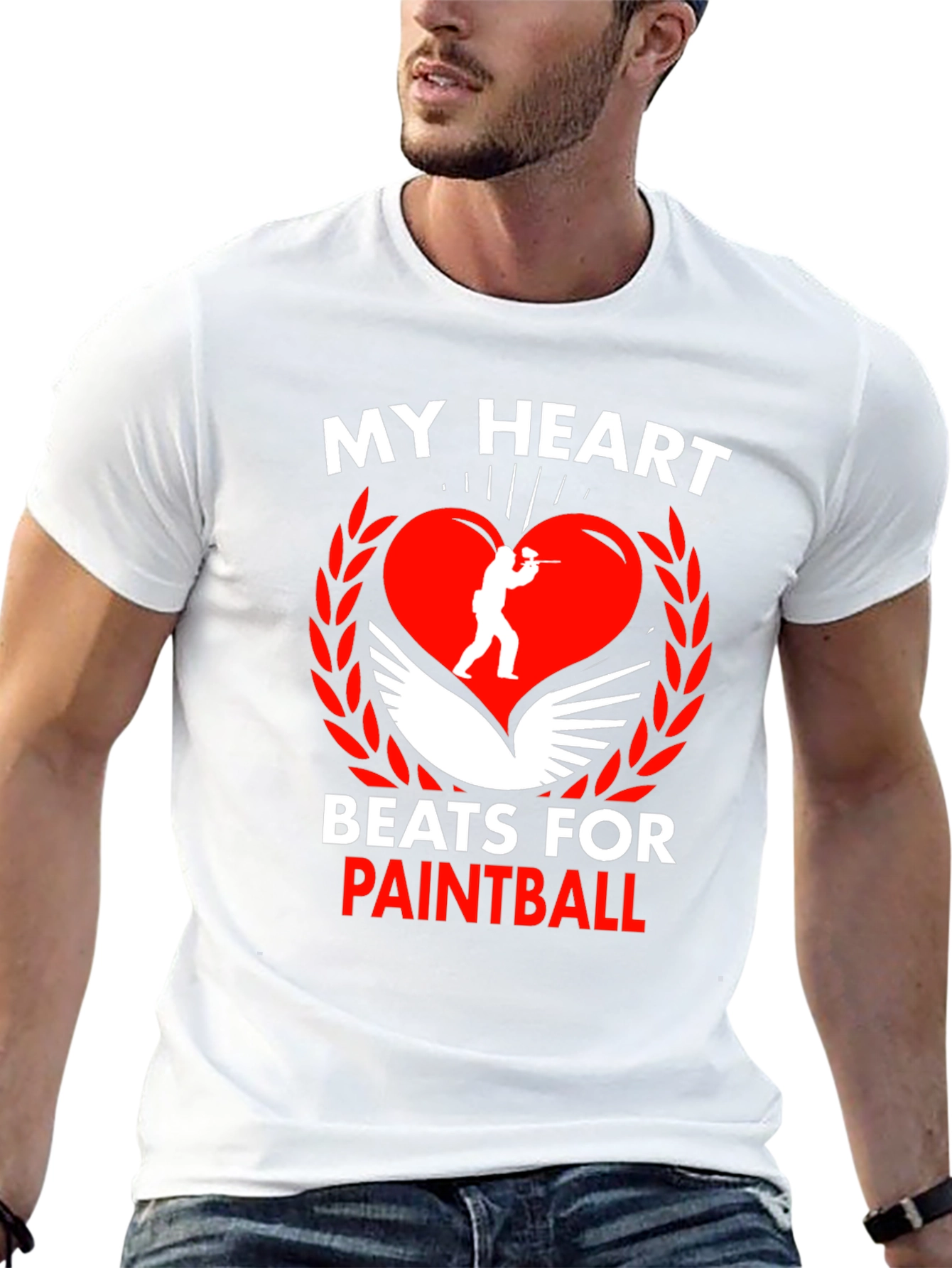 Paintball Heartbeat Graphic T-Shirt