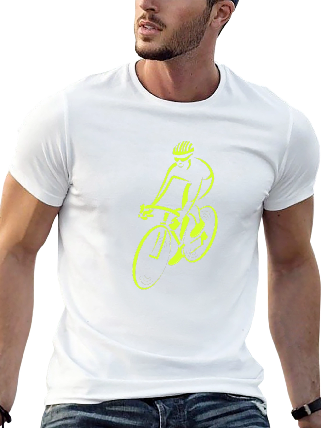 Cycling Graphic Tee - Black