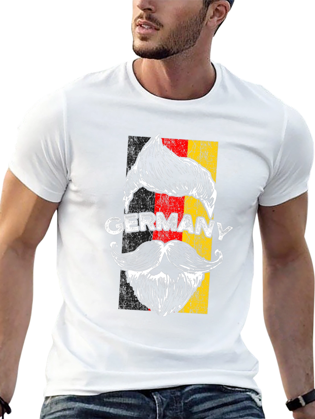 Germany Pride T-Shirt - Mustache Graphic Tee