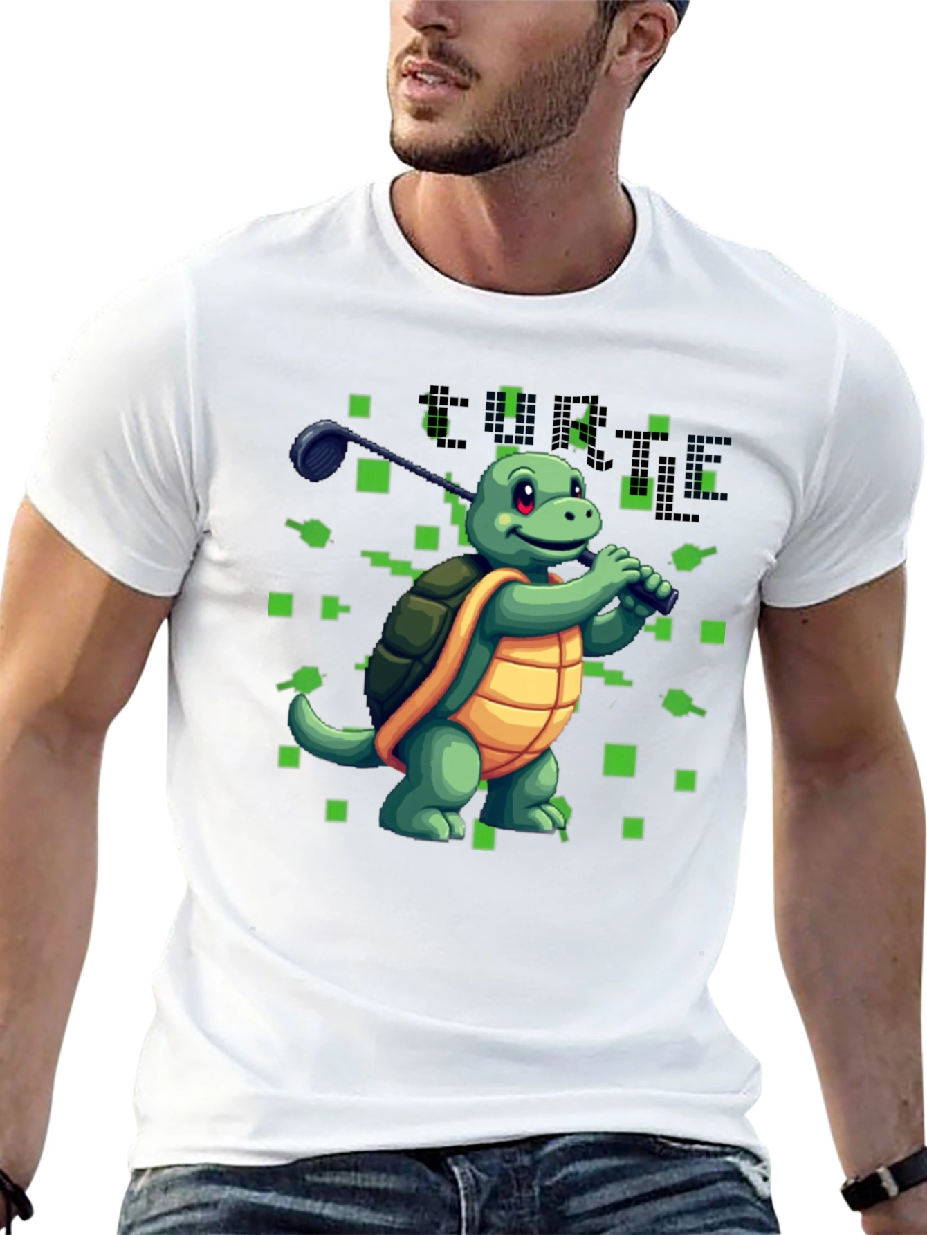 Turtle Golfer Graphic Tee
