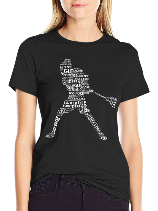 Lacrosse Word Art T-Shirt